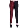 Banned - Half Black Half Striped Broek rechte pijpen - Zwart/Rood Product image
